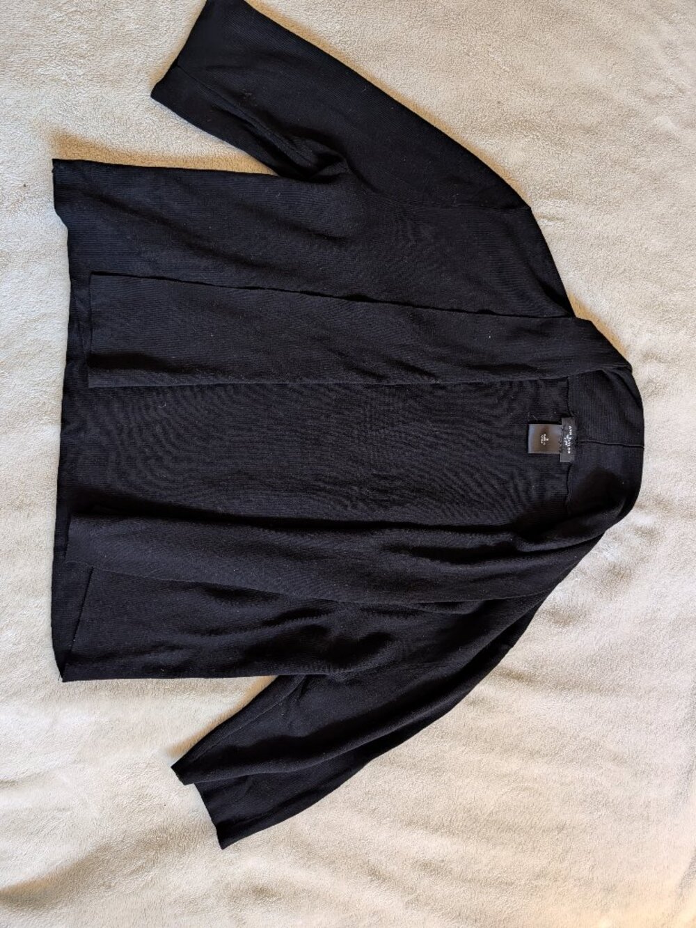 WOMEN'S ANN TAYLOR CARDIGAN S Small Sweater Black Shrug Cropped Top Formal
